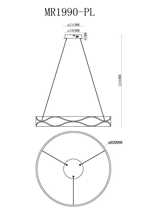 Подвесная люстра MyFar Stefan MR1990-PL