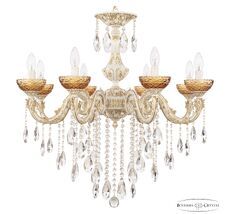 Хрустальная люстра Bohemia Ivele AL79101/8/250 B WMG P Amber/M-1F_BI