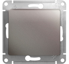 Выключатель встраиваемый одноклавишный с подсветкой (платина) Systeme Electric GSL001261