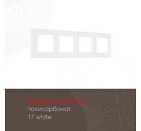 Рамка из поликарбоната на 4 поста Arte Milano 517.17-4.white