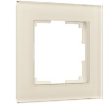 Рамка на 1 пост (молочный, стекло) Favorit a058813_WR