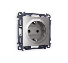 Розетка Ambrella Volt ALFA с заземлением на винтовых зажимах 2P+E 16A-250V QUANT MA506010_AMB