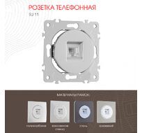 Розетка телефонная RJ11 Arte Milano 202.51-1.silver