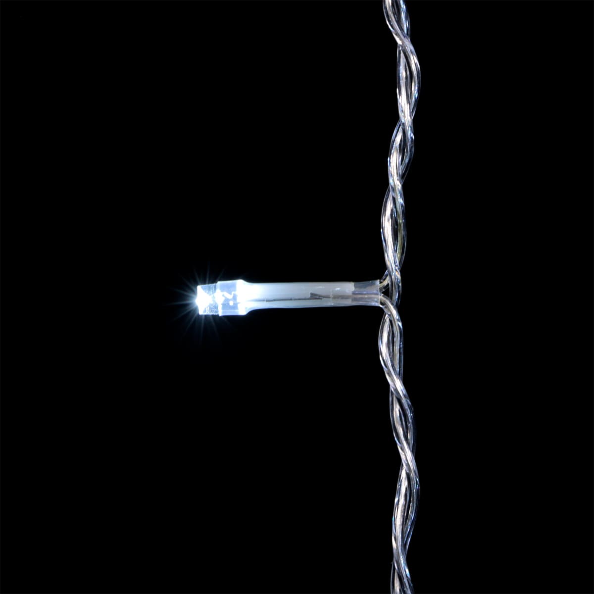 Гирлянда Занавес 2 x 3 м Белый с Мерцанием Белого Диода 220В, 600 LED, Провод Прозрачный ПВХ, IP20 PCL600NOTBLW-10-2W