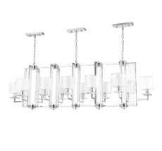 Подвесная люстра Crystallux NICOLAS NICOLAS SP12 L1600 NICKEL/WHITE_CR