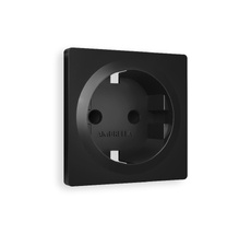 Лицевая панель для электрической розетки с заземлением и шторками QUANT Ambrella Volt ALFA AP8070_AMB