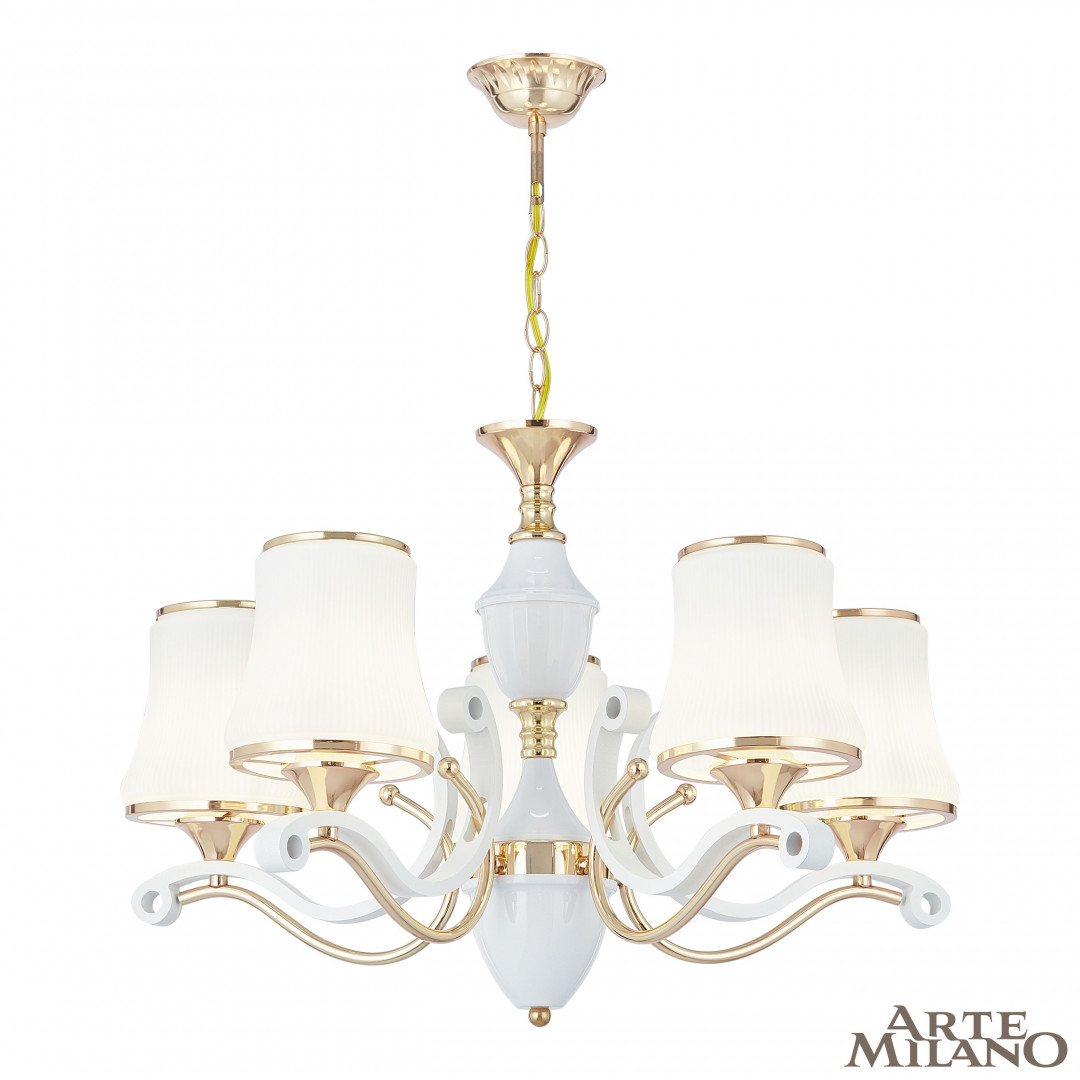 Подвесная люстра Arte Milano Florentina 303987/5 Wh/Gd