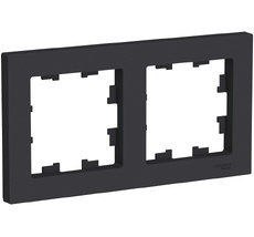 Рамка на 2 поста (карбон) Systeme Electric ATN001002