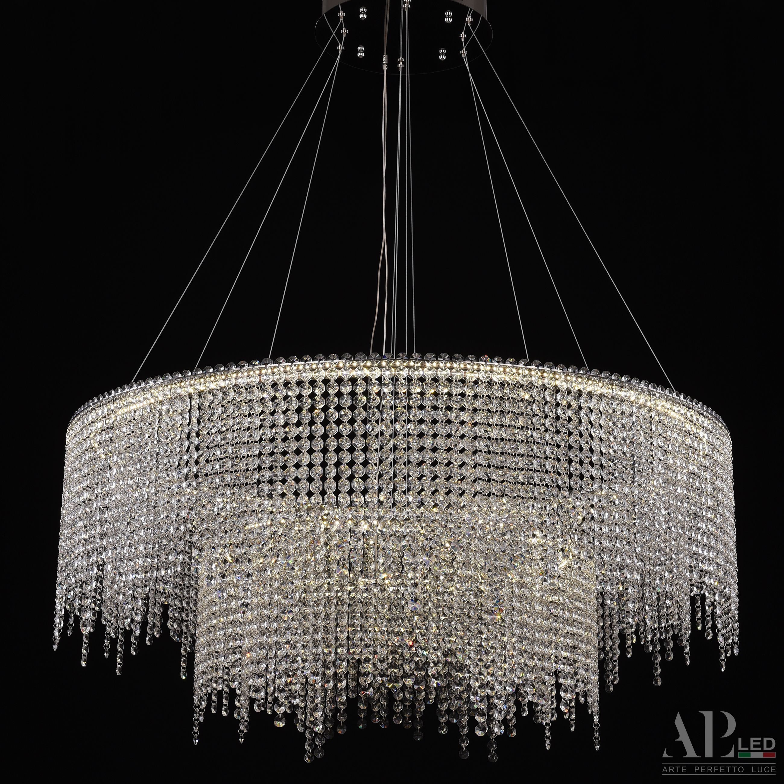 Хрустальная люстра APL LED Sicilia SH02.93.2D.B.Ni.4000_BI