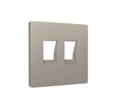 Лицевая панель ALFA для компьютерной/телефонной двойной розетки RJ-45/RJ-11 QUANT Ambrella Volt AP3721_AMB