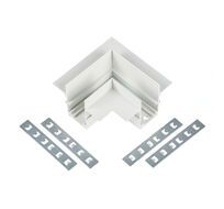 Коннектор соединитель угловой встраиваемого шинопровода 48V MyFar MT0200-CL-W