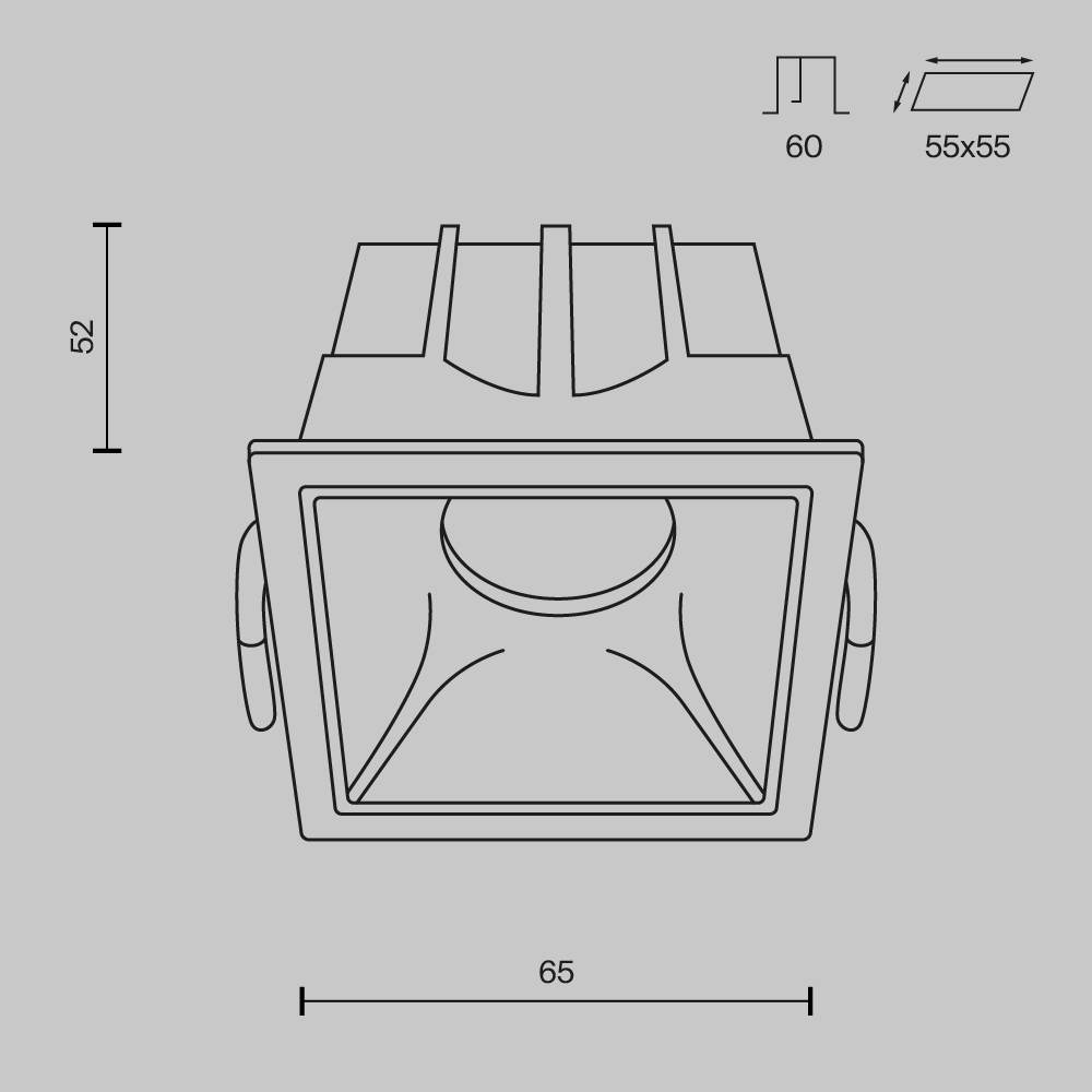 Встраиваемый светильник Maytoni Technical Alfa LED DL043-01-10W3K-SQ-WB_MY