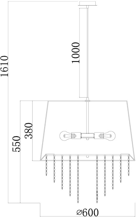 Подвесная люстра хрусталь Escada 652/5S White_ESC