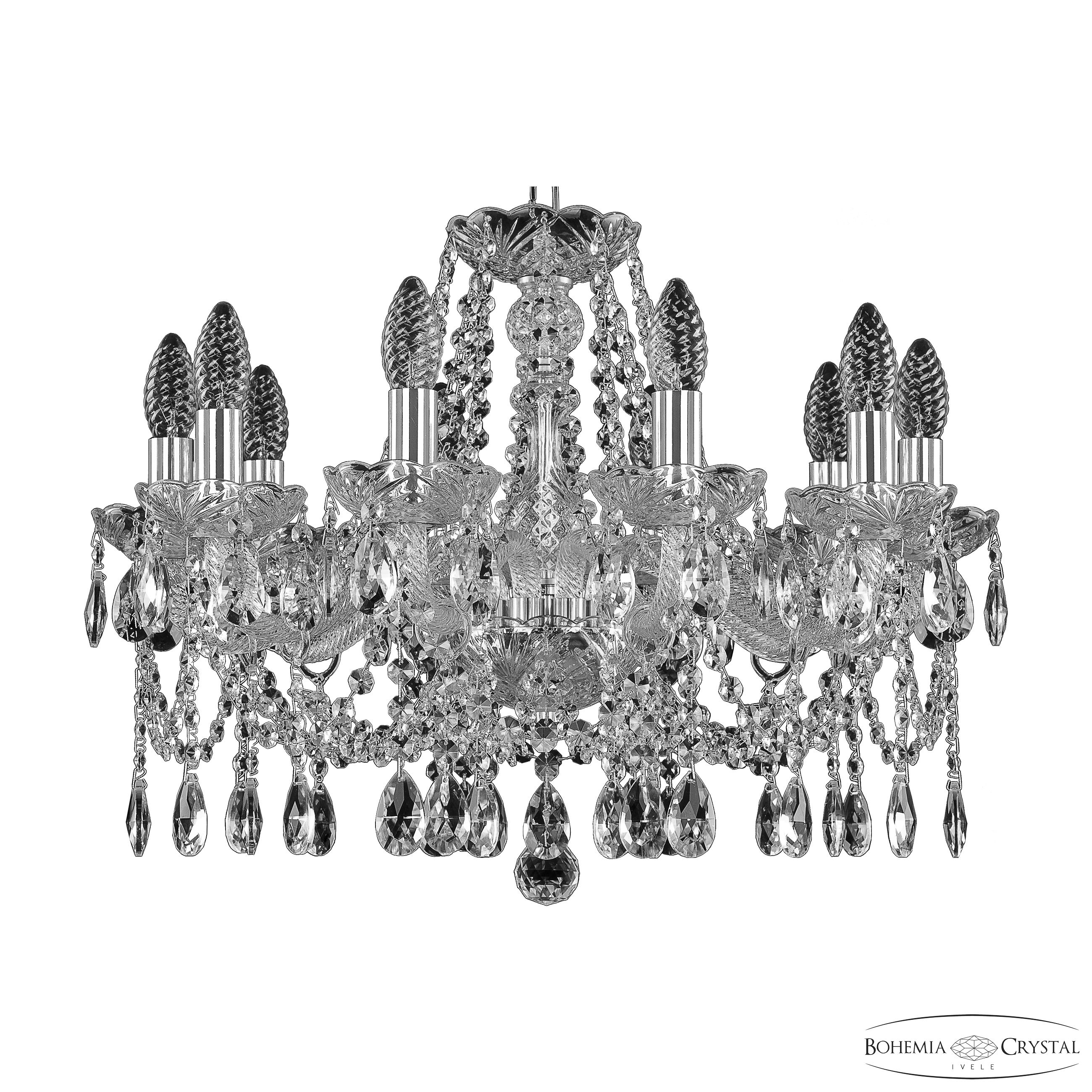 Хрустальная люстра Bohemia Ivele Crystal 107/10/200 Ni_BI