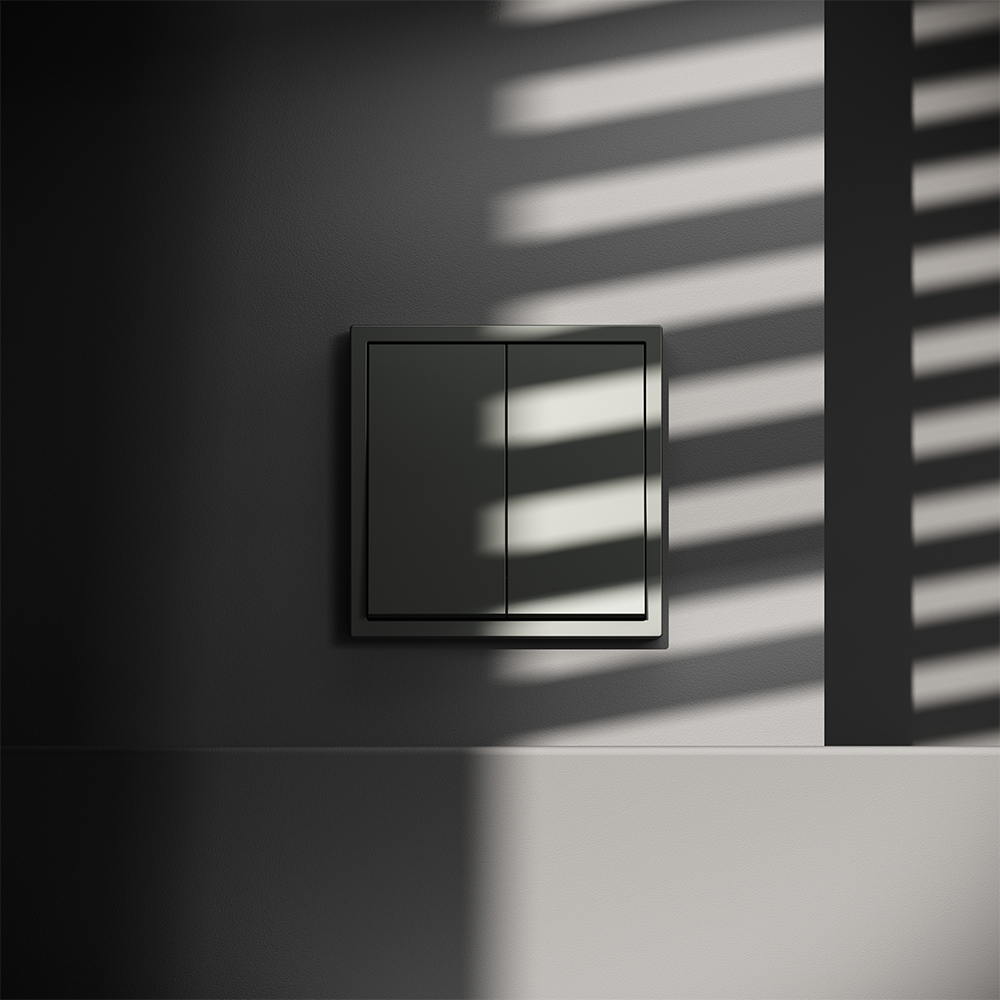 Проходной переключатель встраиваемый VOLTUM S70 двухклавишный 10А VLS020306