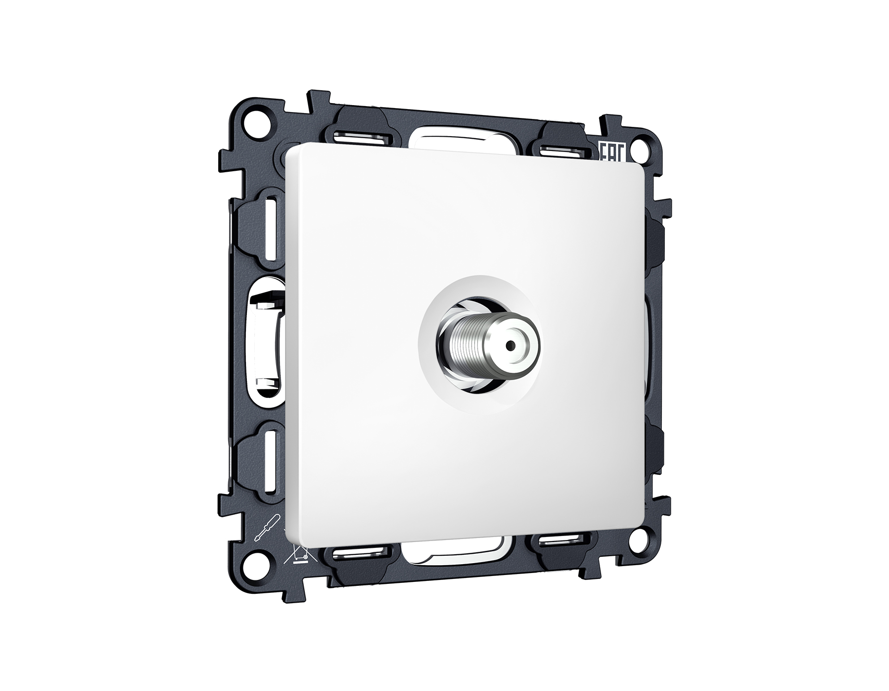 Комплект механизма TV розетки SAT 5-2400MHz 3.5dB ALFA QUANT (AP1330, VM215) Ambrella Volt MA133050_AMB