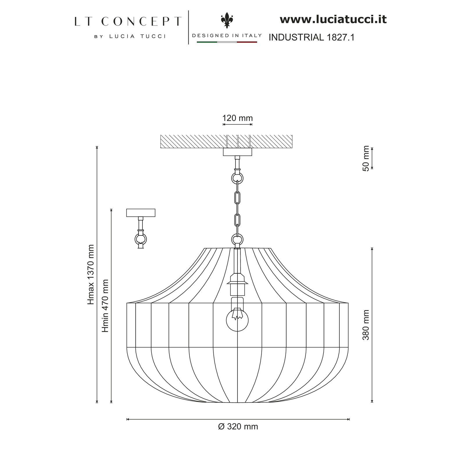 Подвесной светильник Lucia Tucci INDUSTRIAL INDUSTRIAL 1827.1