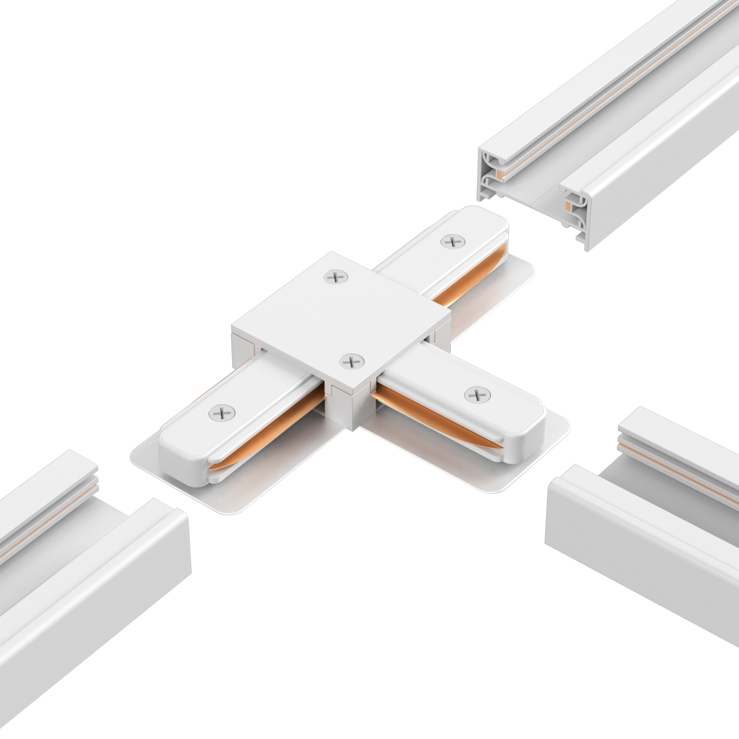 Соединитель T-образный (однофазный) Crystallux CLT 0.211 08 WH_CR