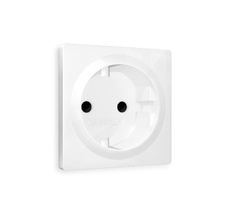 Лицевая панель для электрической розетки с заземлением со шторками QUANT Ambrella Volt ALFA AP1070_AMB