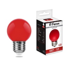 Лампочка светодиодная груша E27 1W 80lm 25116 Feron 25116_FR