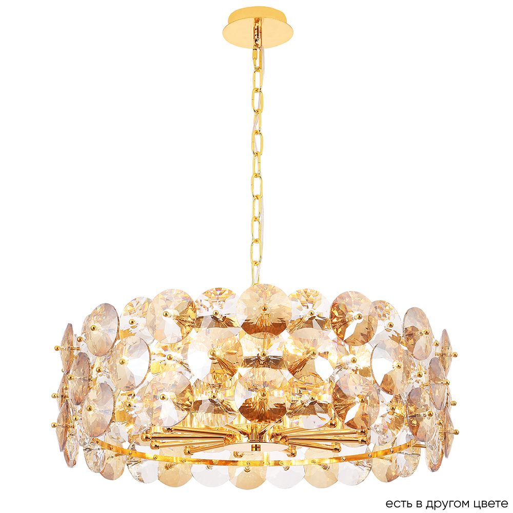 Подвесная люстра Crystal Lux CRYSTAL CRYSTAL SP12 GOLD_CR