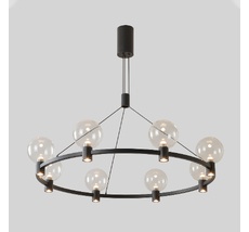 Подвесная люстра Crystal Lux DUET SP56W LED BLACK_CR