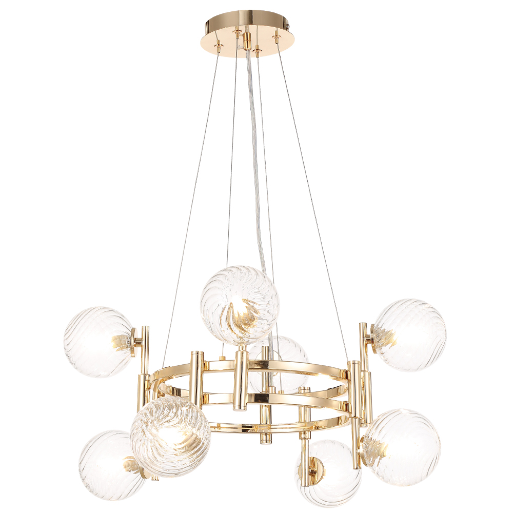 Подвесная люстра Crystal Lux LUXURY LUXURY SP8 GOLD_CR