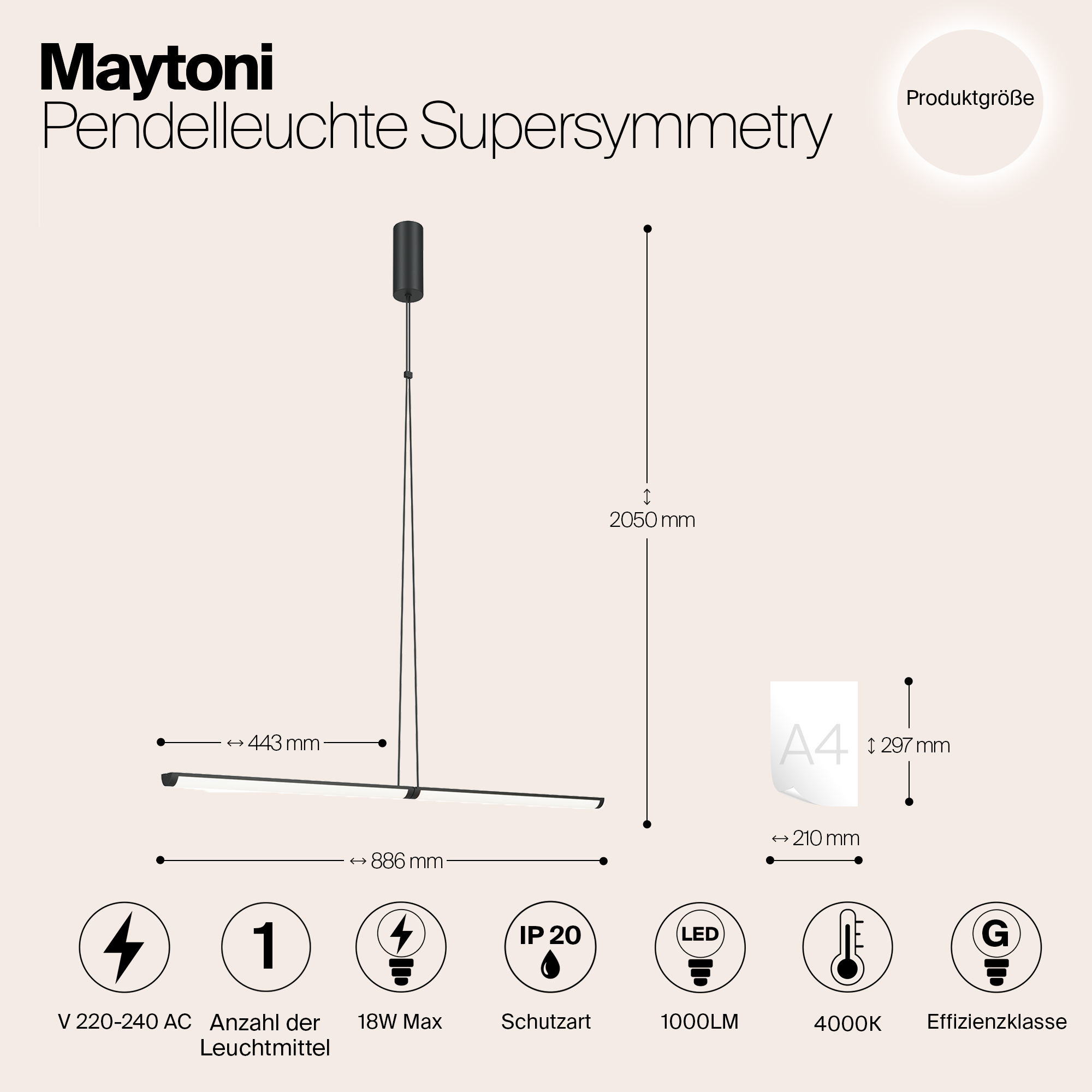 Подвесной светильник Maytoni Supersymmetry P096PL-L11BK1_MY