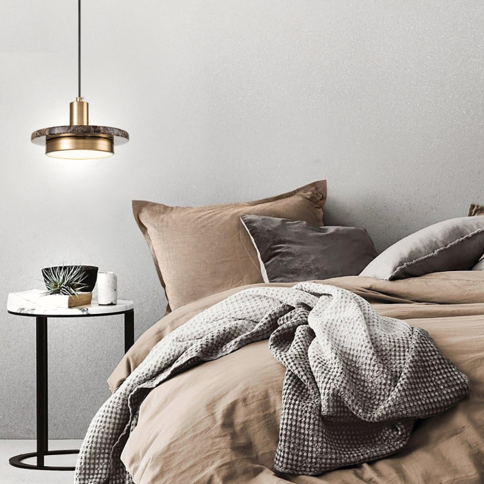 Потолочный светильник подвесной шириной 20 см Escada 10260/1LED Brown marble_ESC