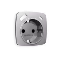 Лицевая панель для электрической розетки с заземлением со шторками 2USB A+C QUANT Ambrella Volt OMEGA OP5100_AMB