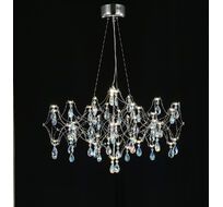 Подвесная люстра светодиодная с пультом и хрустальными подвесками K9 MyFar MR2651-57P-50CD