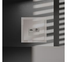 Розетка телевизионная встраиваемая VOLTUM S70 TV+RJ45 VLS060703