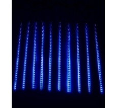 Гирлянда Тающие Сосульки 10шт по 80см, 24В, 840 Синих Светодиодов, Провод Черный ПВХ, IP55 CCL720-10-1B