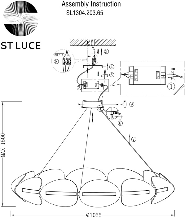 Подвесная люстра ST Luce ETOILE SL1304.203.65