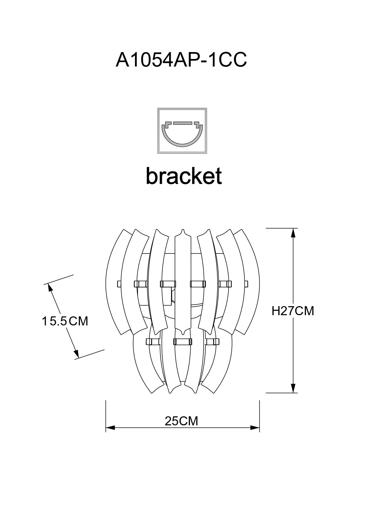 Настенный светильник ArteLamp ELLA A1054AP-1CC