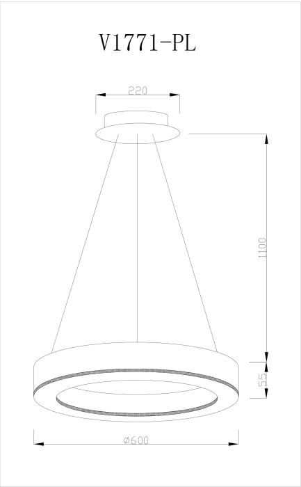Подвесной светильник светодиодный LED*76W Moderli V1771-PL_MD