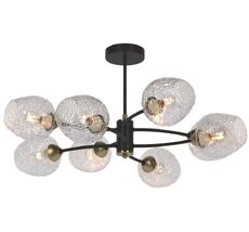 Люстра потолочная накладная с прозрачным плафоном на штанге Omnilux OML-67807-08