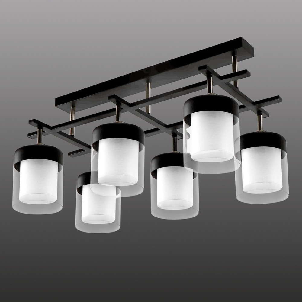 Потолочная люстра на штанге Imex MD.06593-6-S-BK+AB_IM