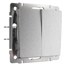 Выключатель двухклавишный проходной Werkel WL09-SW-2G-2W a051357_WR