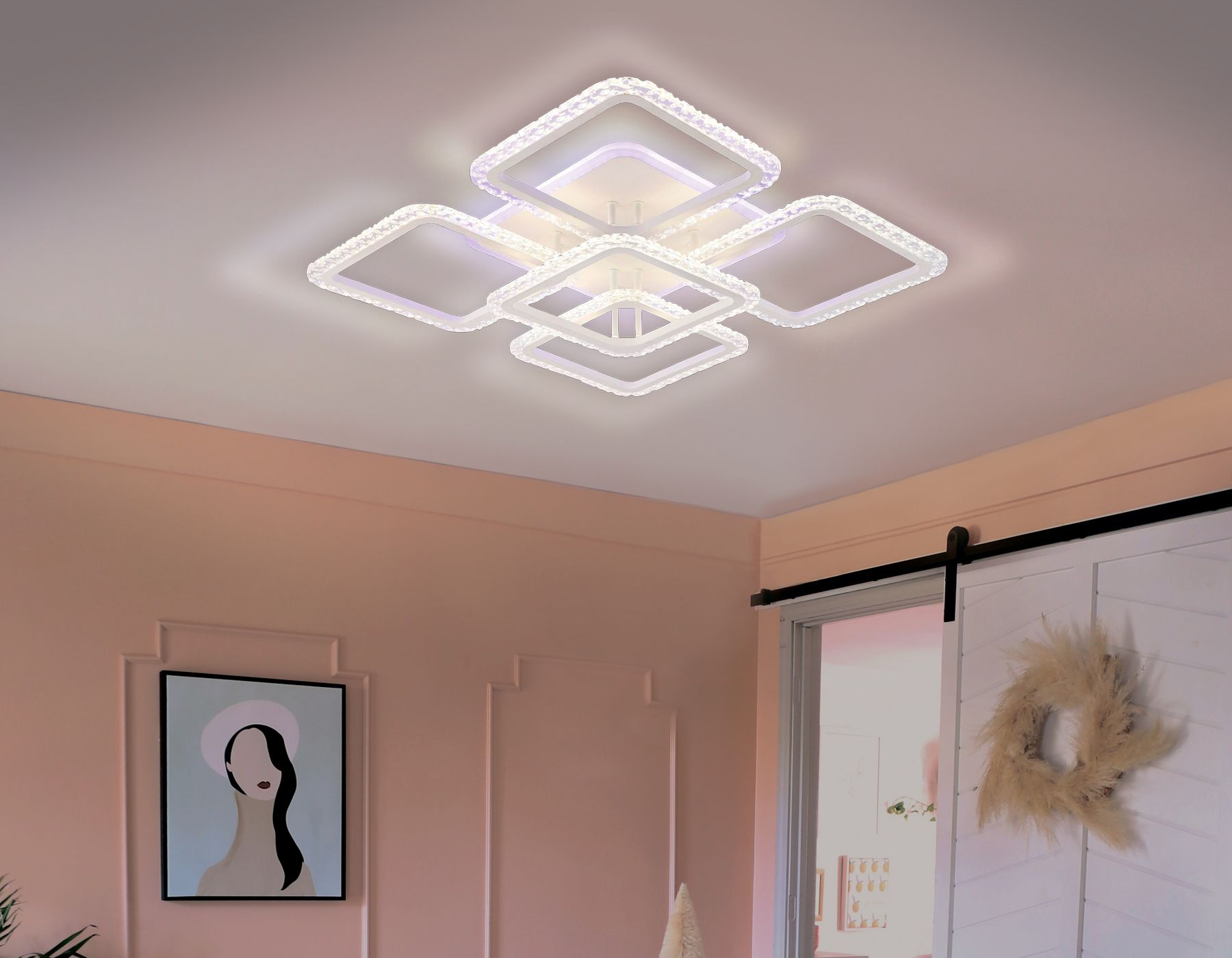 Потолочная люстра Ambrella light с пультом ACRYLICA FA5301_AMB
