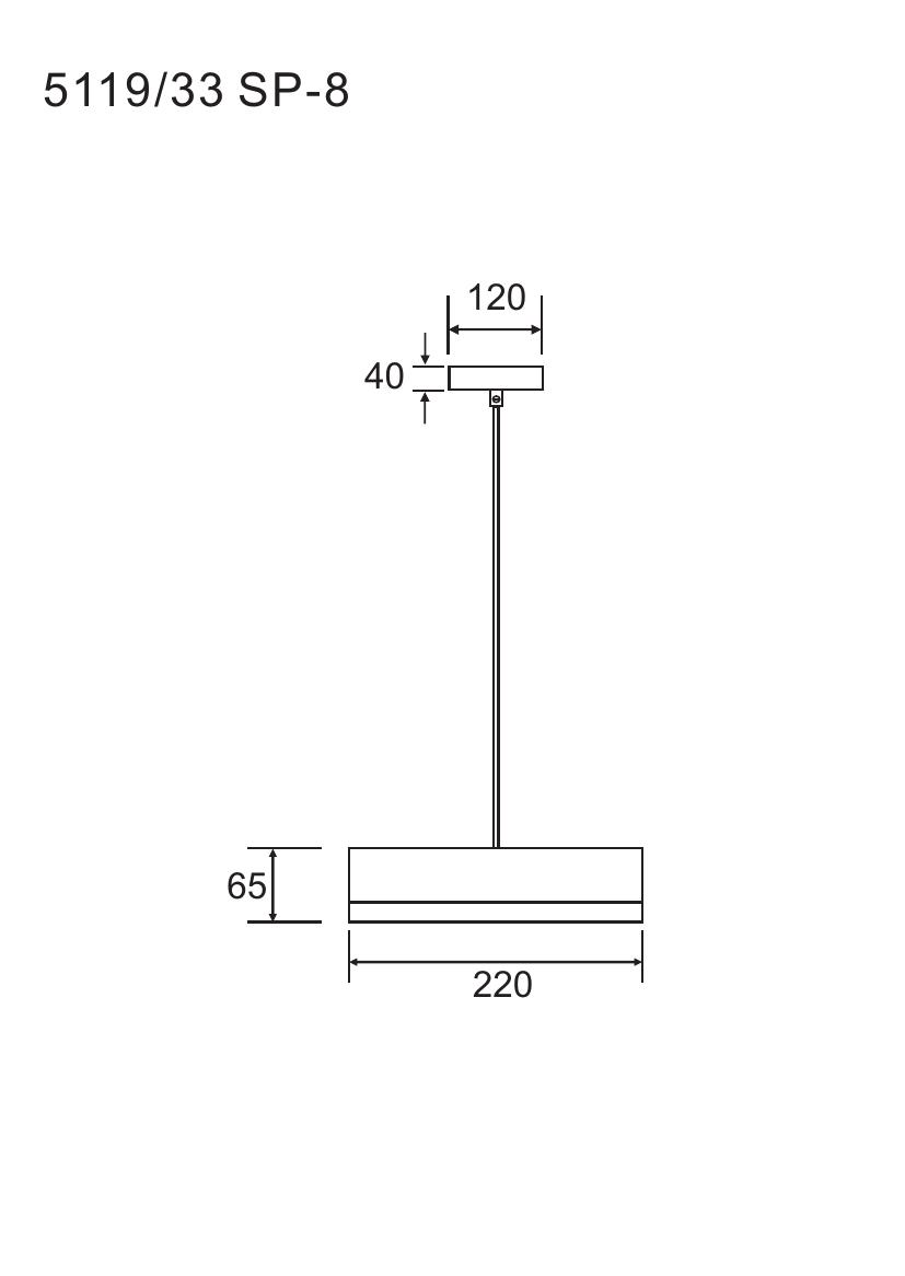 Подвесной светильник Divinare VASO 5119/33 SP-8_DI