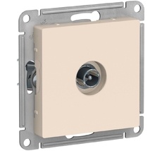 ТВ-розетка встраиваемая проходная (бежевый) Systeme Electric ATN000292