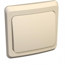Выключатель встраиваемый одноклавишный (кремовый) Systeme Electric KC10-001K