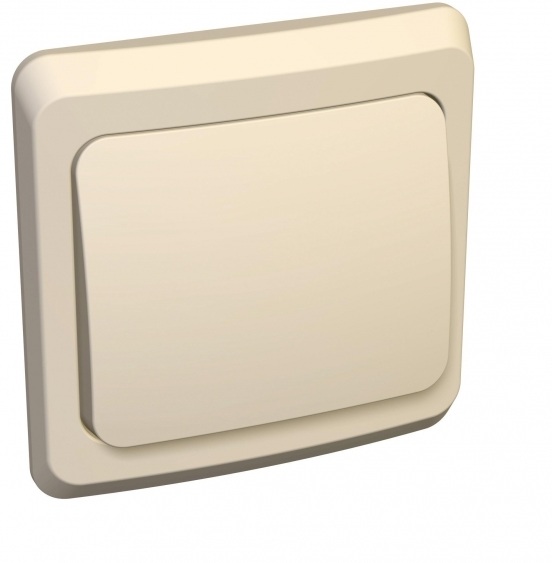 Выключатель встраиваемый одноклавишный (кремовый) Systeme Electric KC10-001K