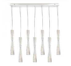 Подвесной светильник Newport Горизонтальная композиция 8240 из семи подвесных светильников хром №120_NP