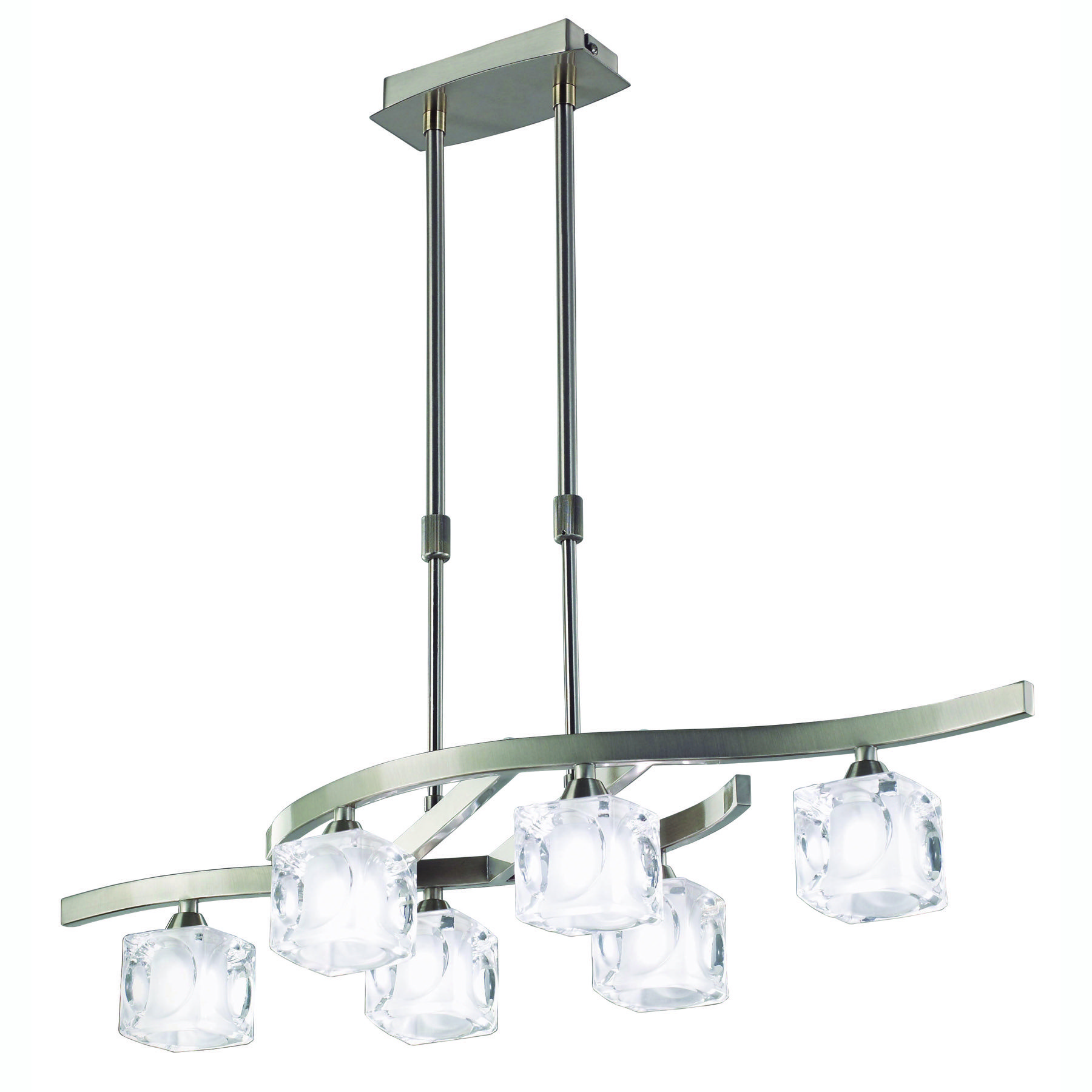 Потолочная люстра Mantra Cuadrax Nickel 0004045_MN