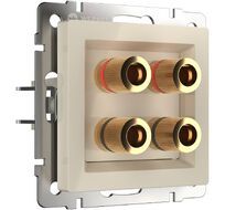 Акустическая розетка Werkel WL03-AUDIOx4 ivory a051468_WR
