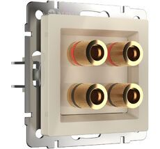 Акустическая розетка Werkel WL03-AUDIOx4 ivory a051468_WR