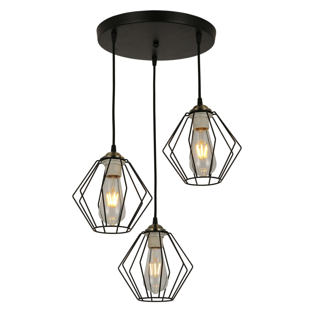 Подвесной светильник MD.3099-3-P BK+AB Imex MD.3099-3-P BK+AB_IM