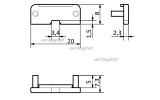 Заглушка 1 шт. SURFACE-GREY глухая 021787_ARL